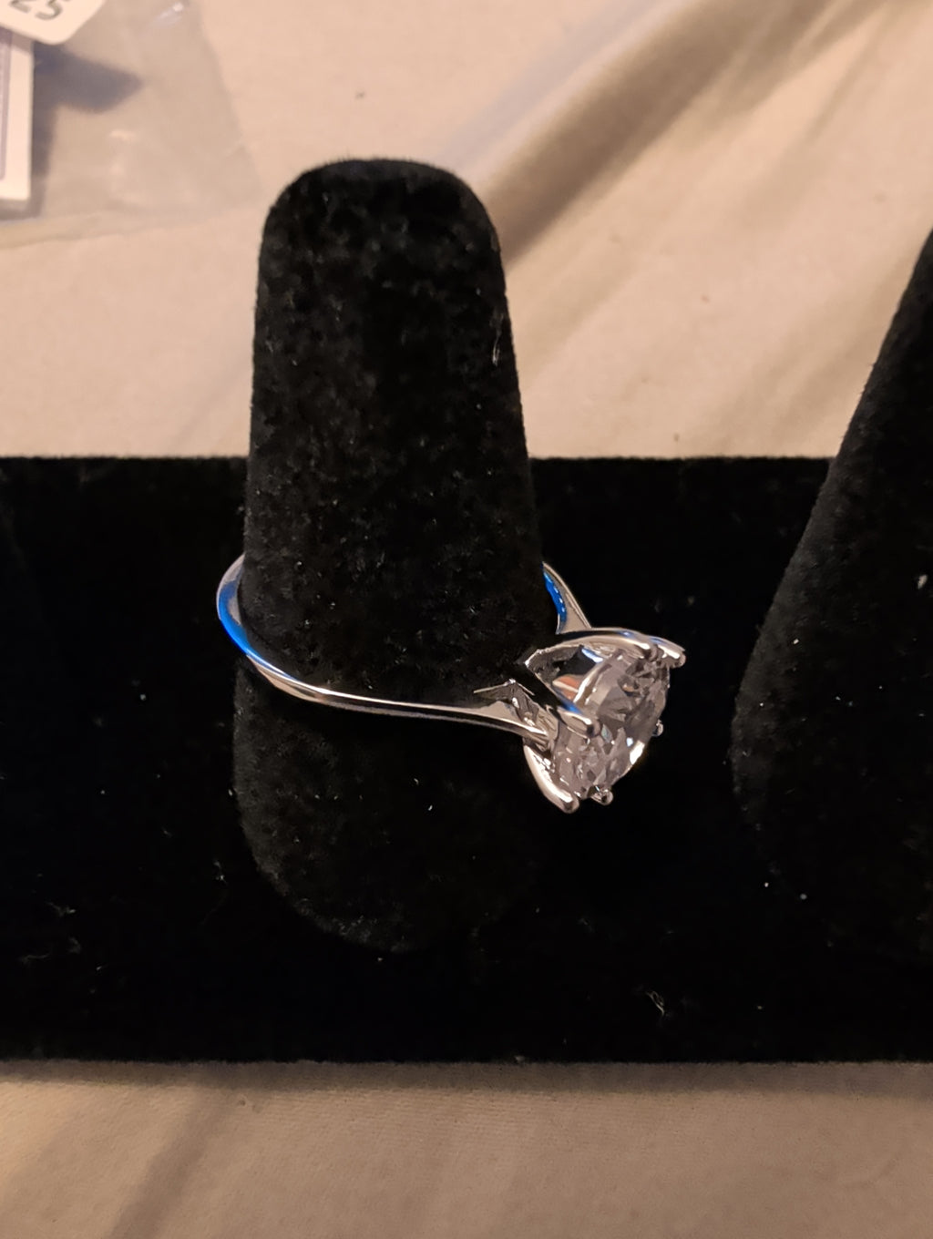 Sz 8 CZ 925 sterling silver ring