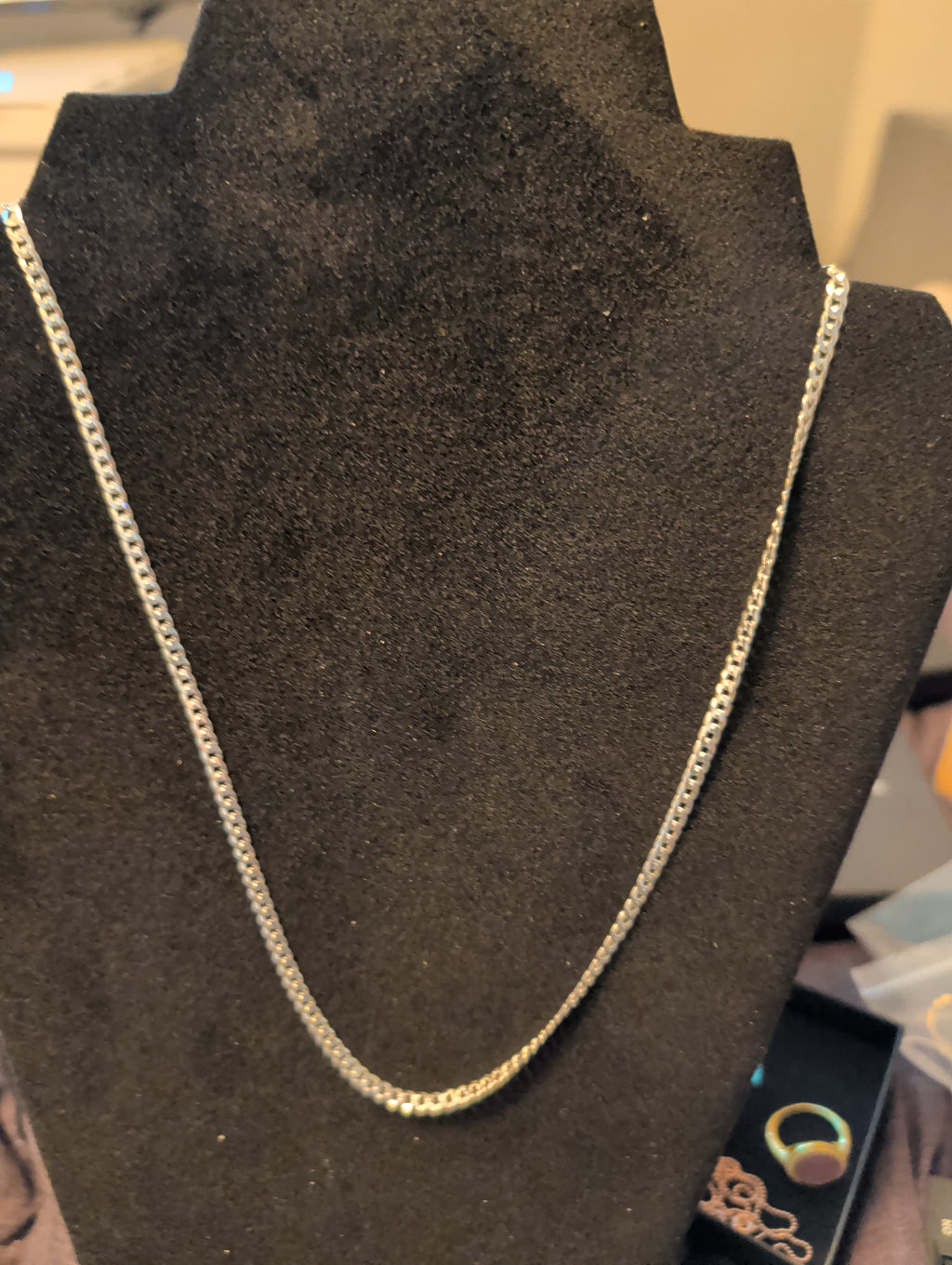 Solid 925 sterling silver necklace. "18