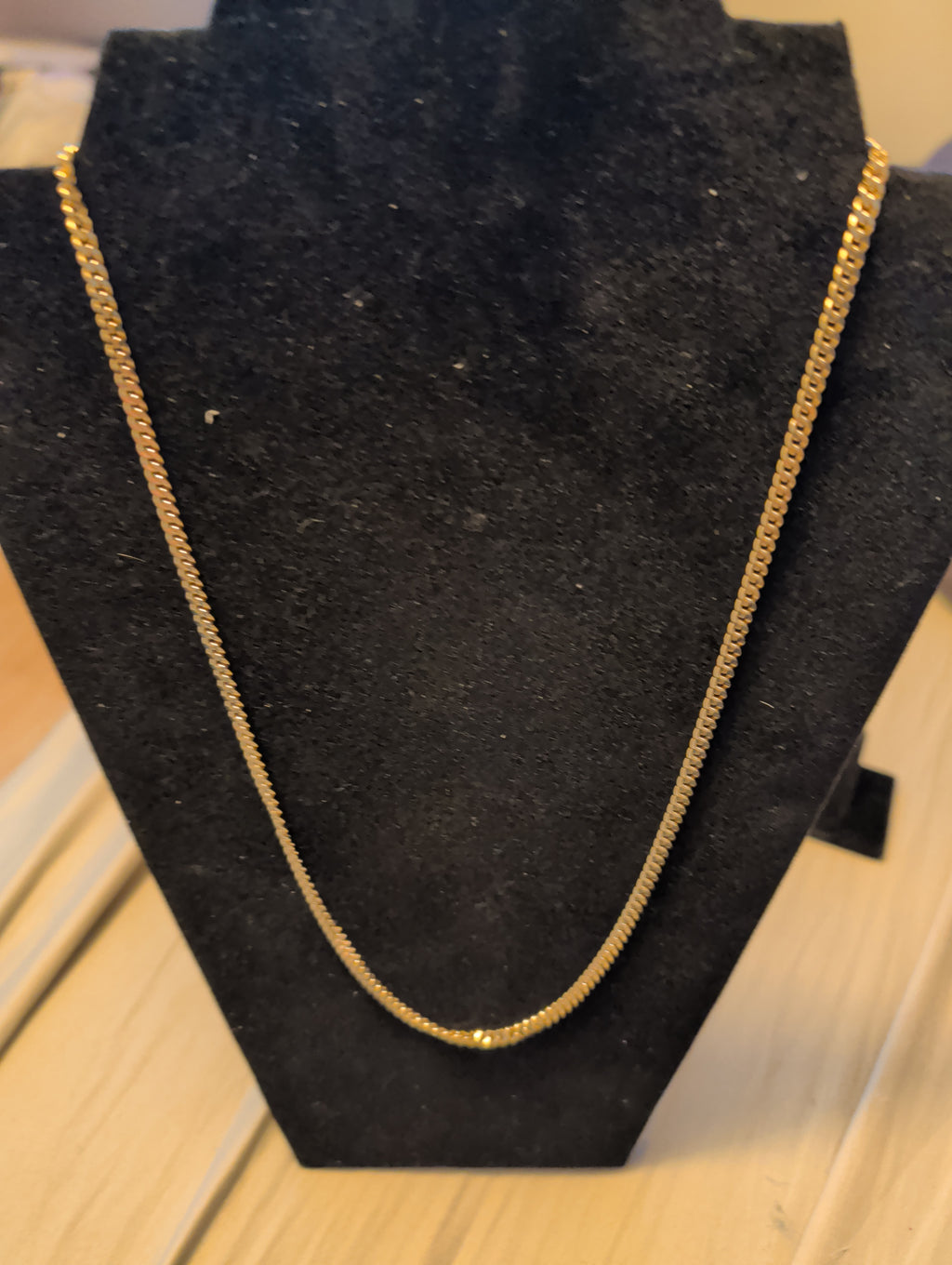 10k gold-filled over brass "24 necklace. Acid tested!
