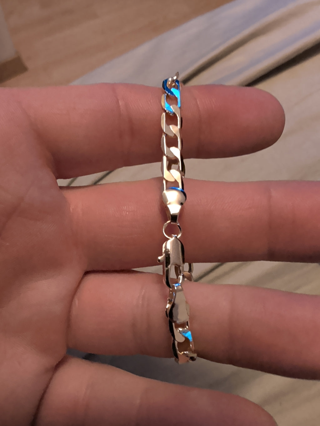 10k gold-filled over brass "7 bracelet. Acid tested!