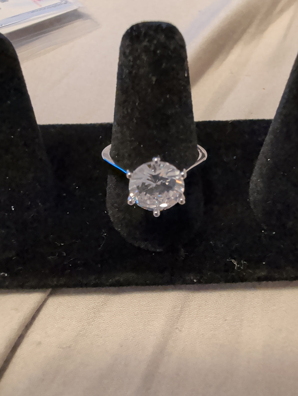 Sz 8 CZ 925 sterling silver ring